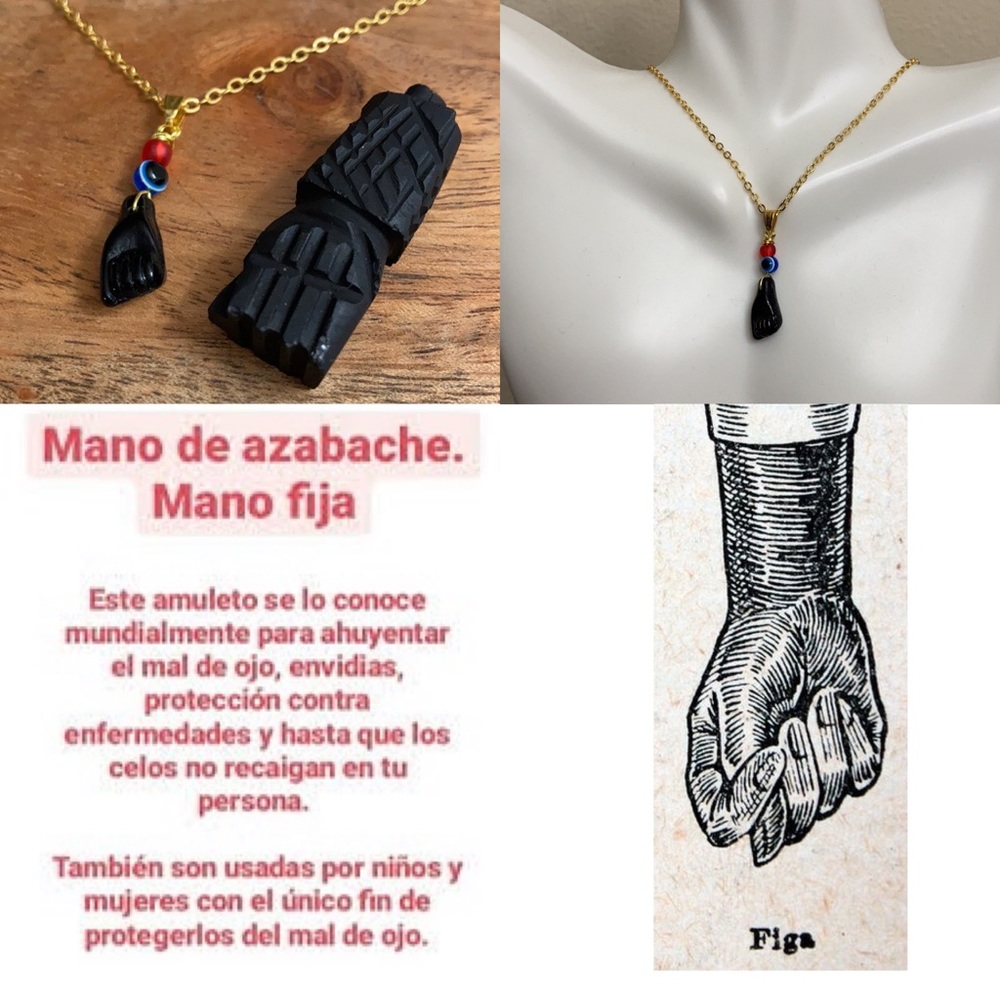 Figa Hand (mano de azabache) evil eye 🧿 necklace